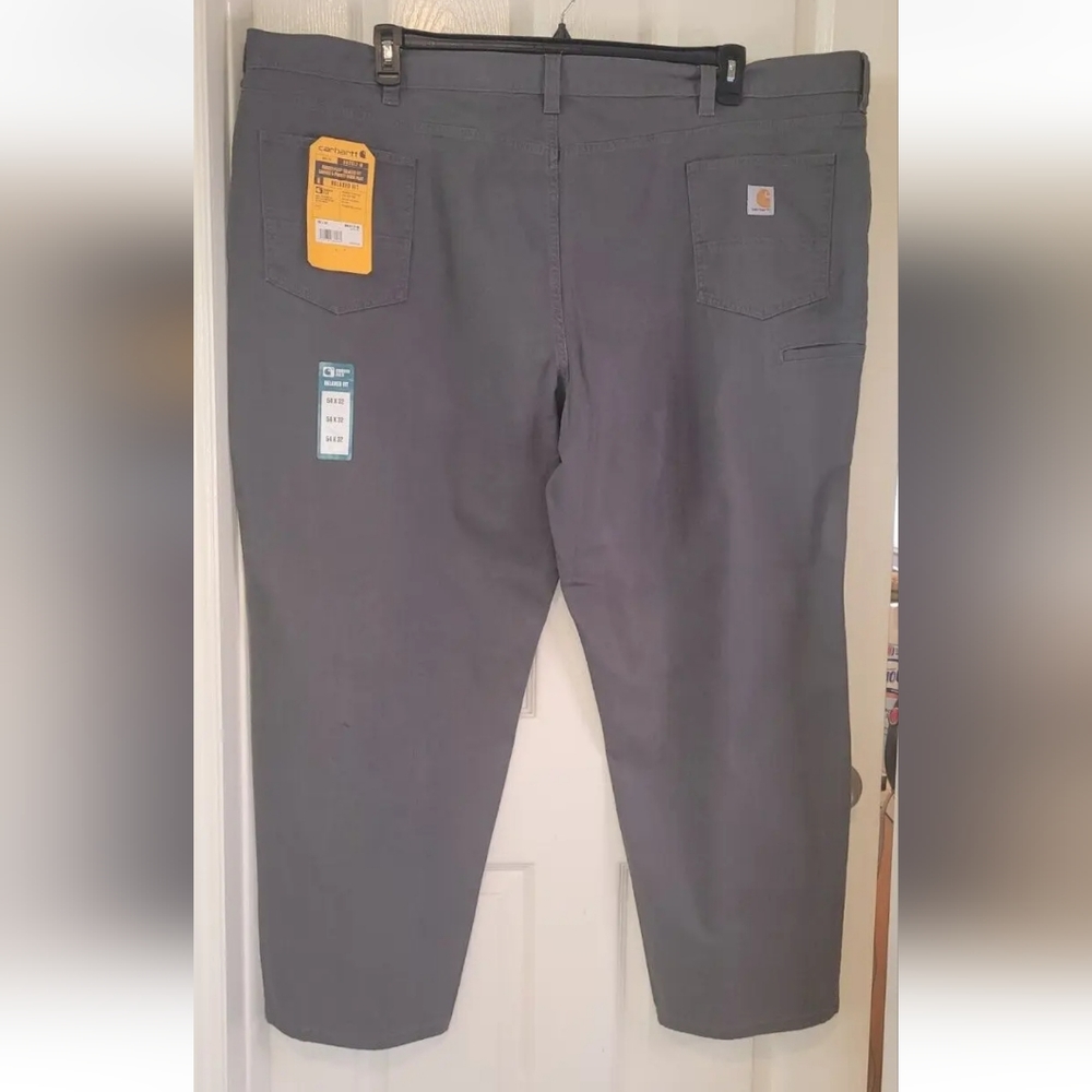 NWT Carhartt Rugged Flex Relaxed Fit Gray Work Pants Size 54 x 32